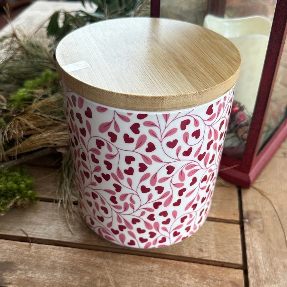 Grace Teaware porcelain heart canister
